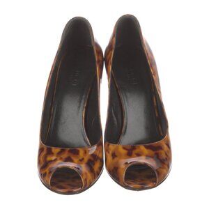 GUCCI Patent Leather Animal Print Pumps